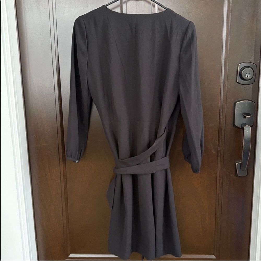 NWT J. Crew Wrap Dress 365 Crepe Black Women’s Size 2 - Picture 10 of 11